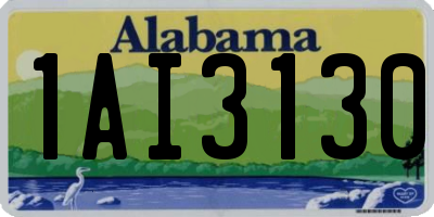 AL license plate 1AI3130