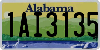AL license plate 1AI3135