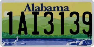 AL license plate 1AI3139