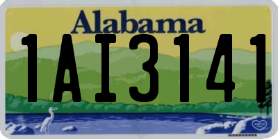AL license plate 1AI3141