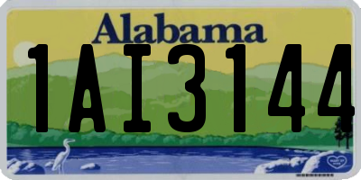 AL license plate 1AI3144
