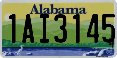 AL license plate 1AI3145