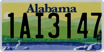 AL license plate 1AI3147