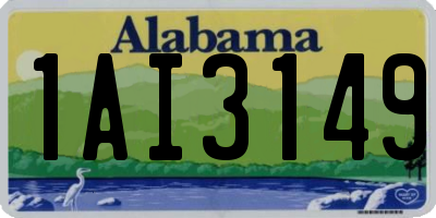AL license plate 1AI3149