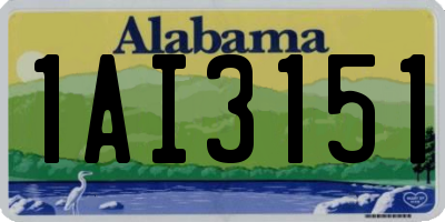 AL license plate 1AI3151