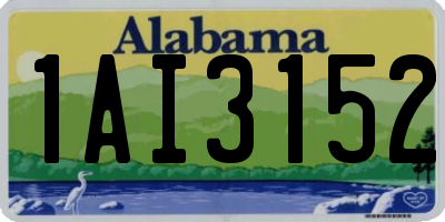 AL license plate 1AI3152