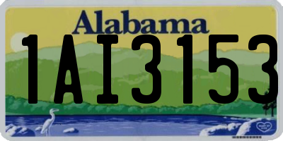 AL license plate 1AI3153