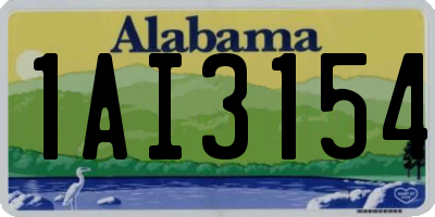 AL license plate 1AI3154