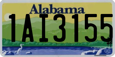 AL license plate 1AI3155