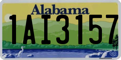AL license plate 1AI3157