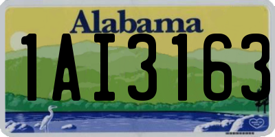 AL license plate 1AI3163