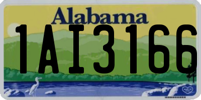 AL license plate 1AI3166