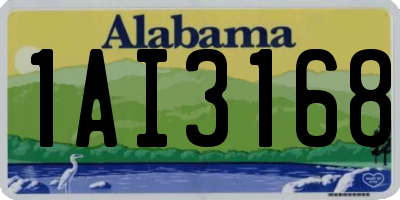 AL license plate 1AI3168