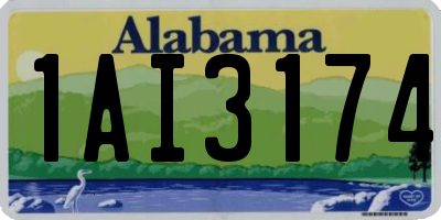 AL license plate 1AI3174