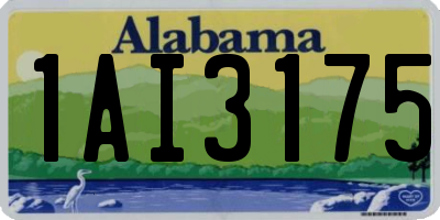 AL license plate 1AI3175