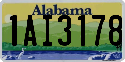 AL license plate 1AI3178