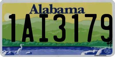 AL license plate 1AI3179