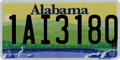 AL license plate 1AI3180