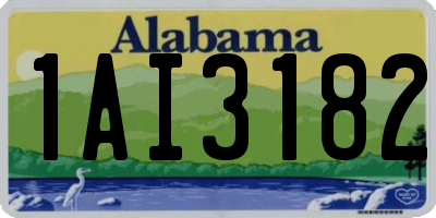 AL license plate 1AI3182
