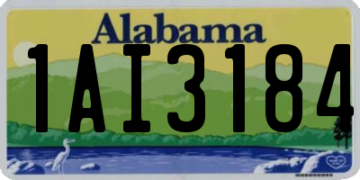AL license plate 1AI3184