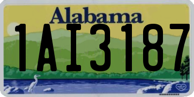 AL license plate 1AI3187