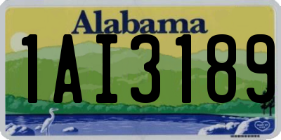 AL license plate 1AI3189