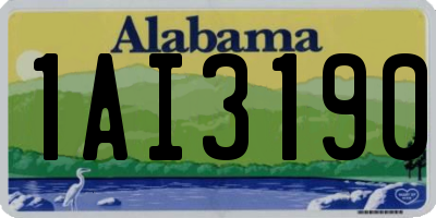AL license plate 1AI3190