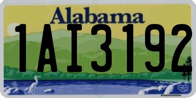 AL license plate 1AI3192