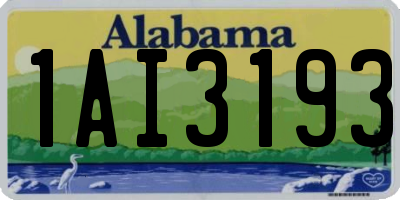 AL license plate 1AI3193