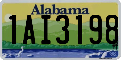 AL license plate 1AI3198