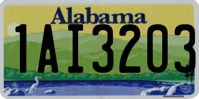 AL license plate 1AI3203