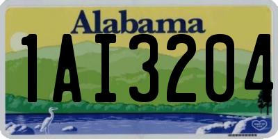 AL license plate 1AI3204