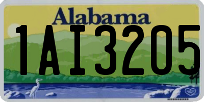AL license plate 1AI3205