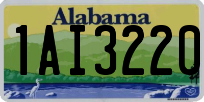 AL license plate 1AI3220