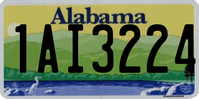 AL license plate 1AI3224