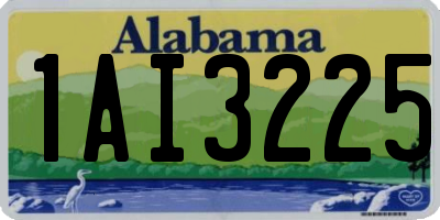 AL license plate 1AI3225