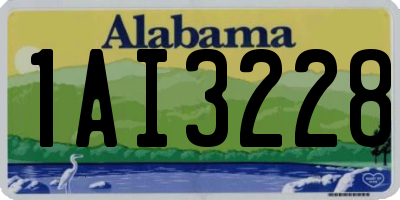 AL license plate 1AI3228