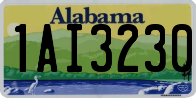 AL license plate 1AI3230