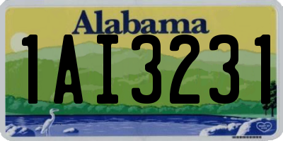 AL license plate 1AI3231