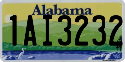 AL license plate 1AI3232