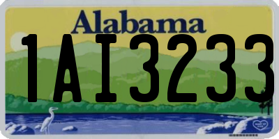 AL license plate 1AI3233