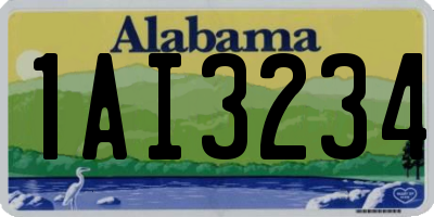 AL license plate 1AI3234