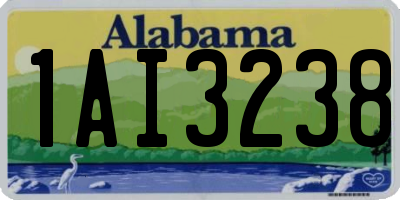 AL license plate 1AI3238