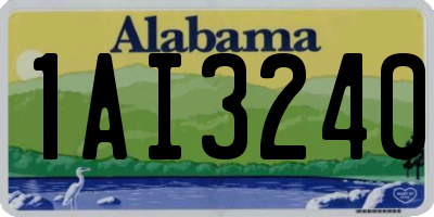 AL license plate 1AI3240