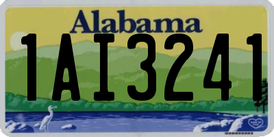 AL license plate 1AI3241