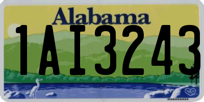AL license plate 1AI3243