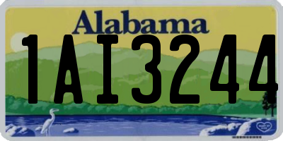 AL license plate 1AI3244
