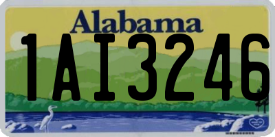 AL license plate 1AI3246