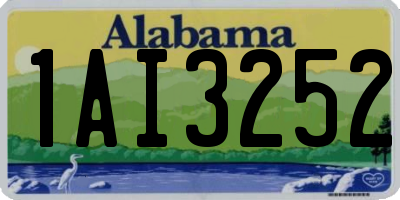AL license plate 1AI3252