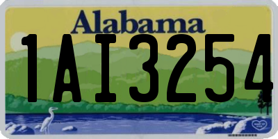 AL license plate 1AI3254